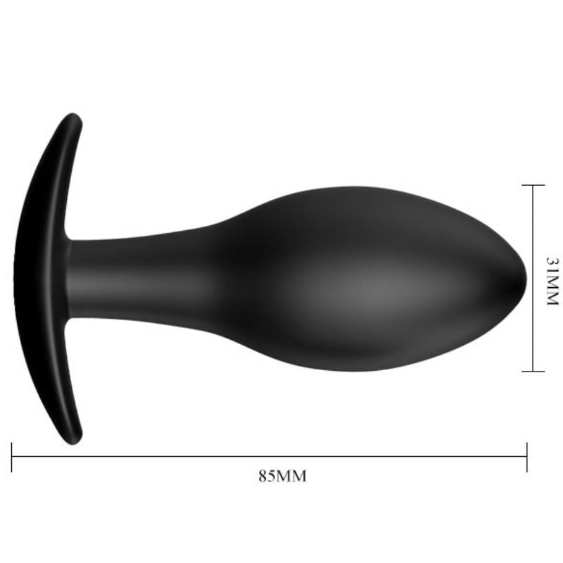 PRETTY LOVE - PLUG ANALE ANCORANTE IN SILICONE 8.5 CM NERO