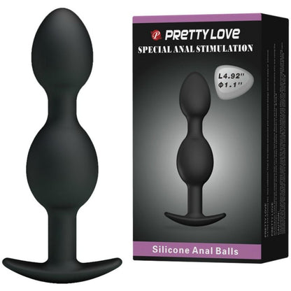 PRETTY LOVE - SFERE ANALI IN SILICONE 12.5 CM NERE