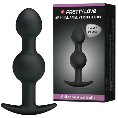 PRETTY LOVE - SFERE ANALI IN SILICONE PER STIMOLAZIONE SPECIALE 10.3 CM NERO