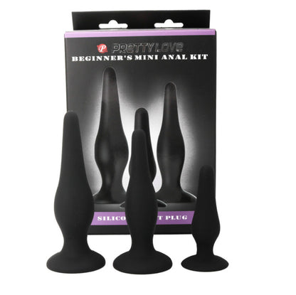 PRETTY LOVE - KIT DI INIZIAZIONE IN SILICONE CON TAPPI ANAL