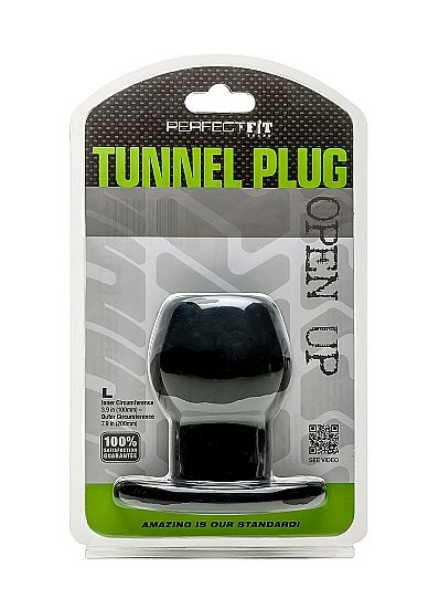 PERFECT FIT BRAND - ASS TUNNEL PLUG SILICONE NERO L