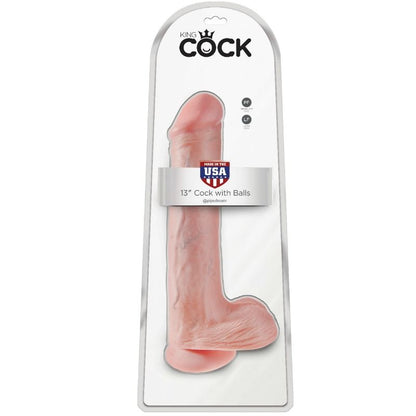 KING COCK - DILDO CON SFERE 33 CM CARNE