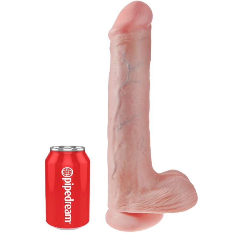 KING COCK - DILDO CON SFERE 33 CM CARNE