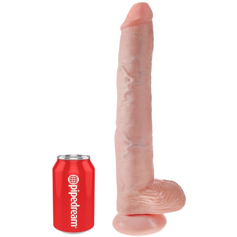 KING COCK - DILDO CON SFERE 35.6 CM CARNE