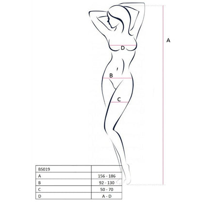 PASSION - WOMAN BS019 BODYSTOCKING BIANCO TAGLIA UNICA