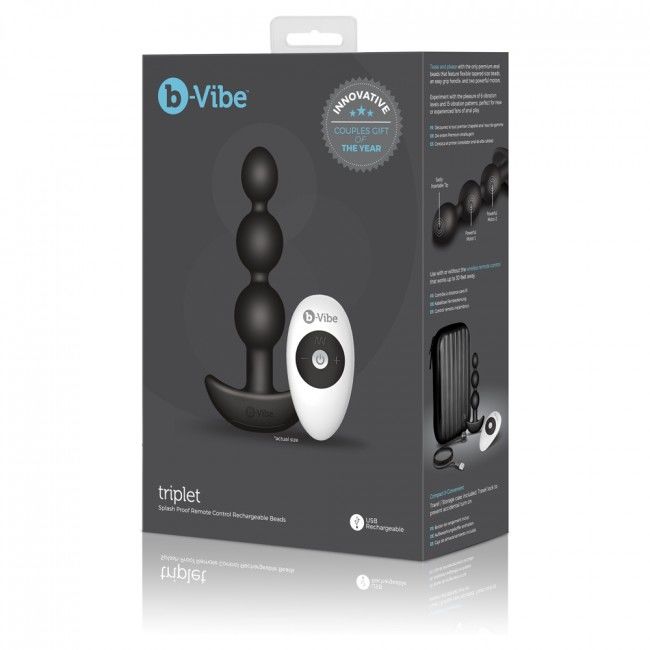 B-VIBE - PERLINE ANAL REMOTE CONTROL TRIPLET NERE