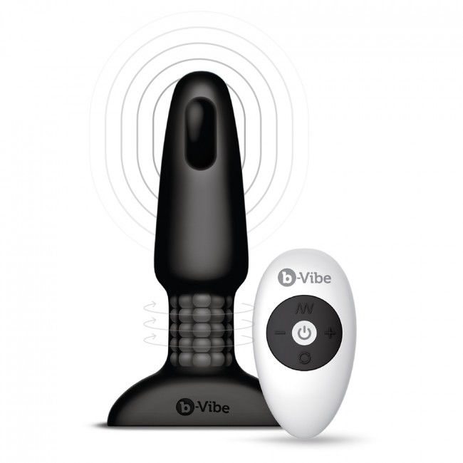 B-VIBE - RIMMING REMOTE CONTROL PLUG ANALE 2 NERO