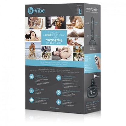 B-VIBE - RIMMING TELECOMANDO PLUG ANALE PETITE NERO