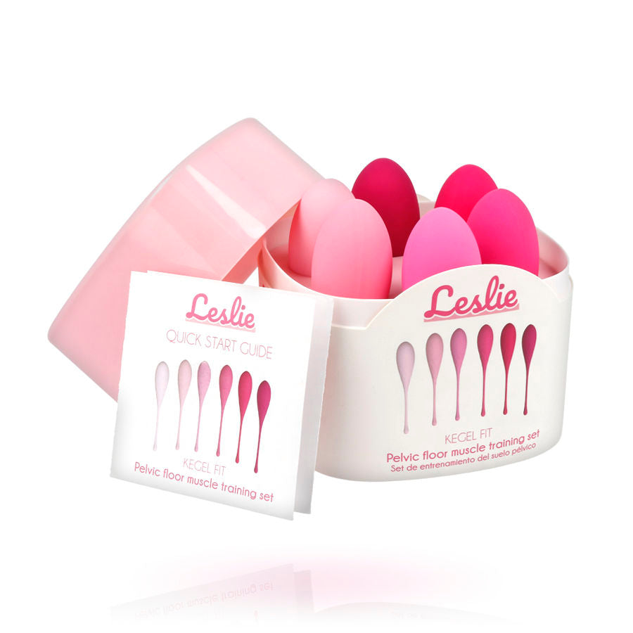 LESLIE - SET PER ALLENAMENTO MUSCOLI PELVICI  KEGEL FIT 6 PEZZI