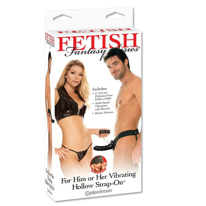 FETISH FANTASY SERIES - STRAP-ON CAVO VIBRANTE PER LEI O LUI NERO