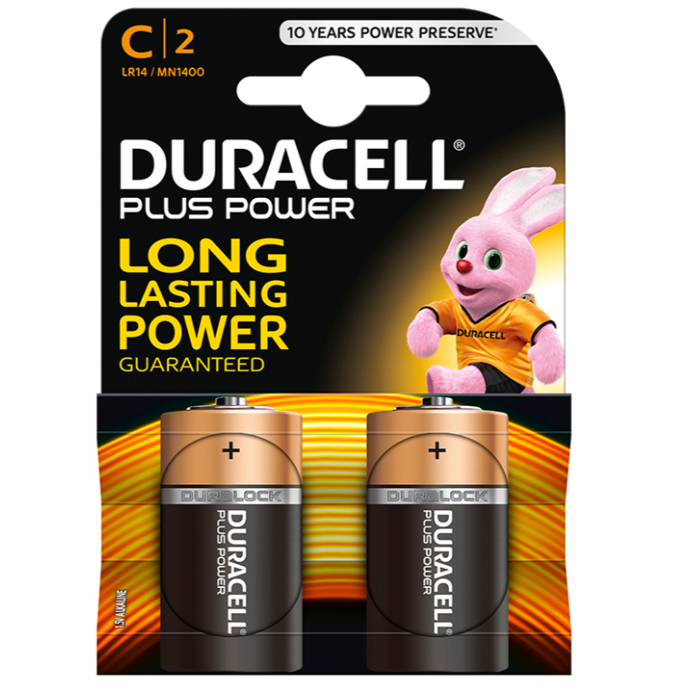 DURACELL - BATTERIA - PLUS POWER C LR14 2 UNIT