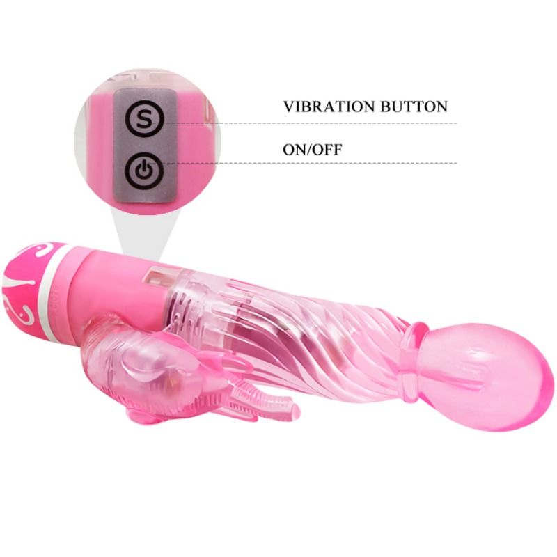 BAILE - VIBRATORE MULTIVELOCIT CON STIMOLATORE ROSA