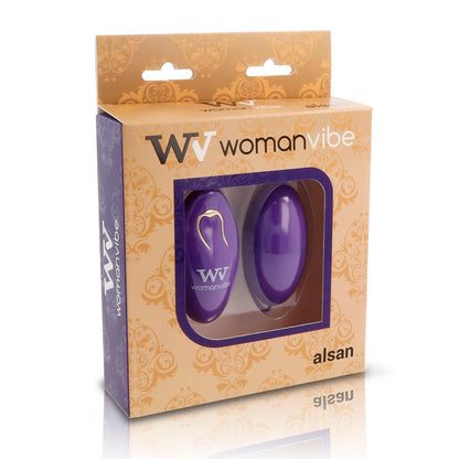 WOMANVIBE - ALSAN EGG TELECOMANDO SILICONE NERO VIOLA