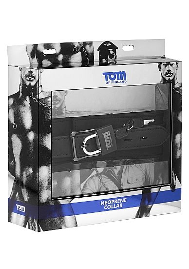 TOM OF FINLAND - COLLARE IN NEOPRENE CON SERRATURA