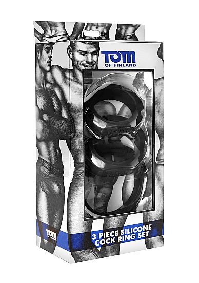 TOM OF FINLAND - SET 3 ANELLI PER CAZZO IN SILICONE