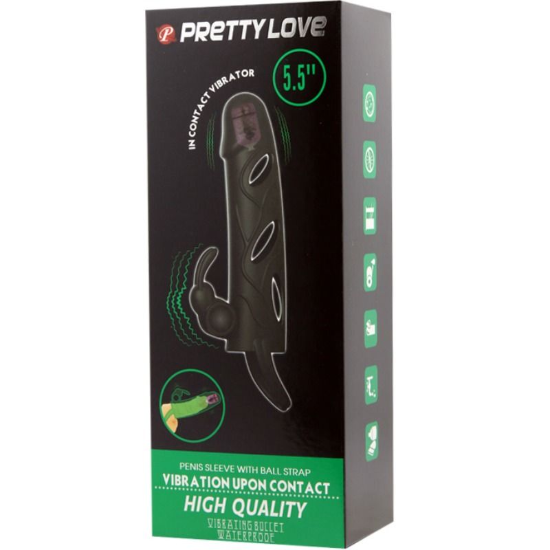 PRETTY LOVE - COPERTURA IN SILICONE CON VIBRAZIONE 14 CM 2.0