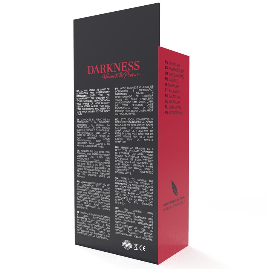 DARKNESS - MASCHERA DI PRESENTAZIONE NERA