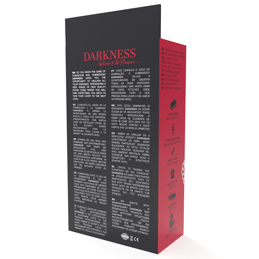 DARKNESS - COLLANA PER POSTURA CONFORTEVOLE CON CATENA IN PELLE