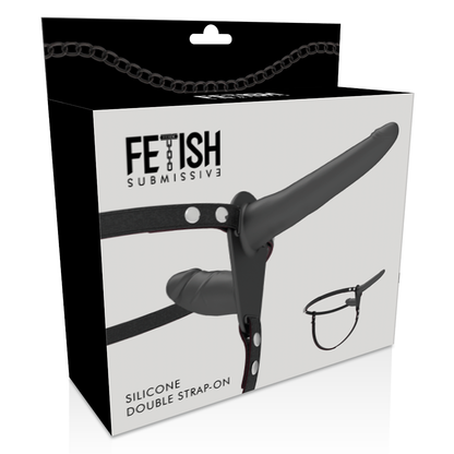 FETISH SUBMISSIVE HARNESS - DOPPIA PENETRAZIONE NERA