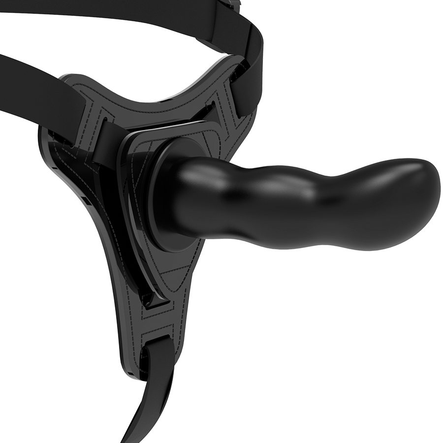 FETISH SUBMISSIVE HARNESS - PUNTO G IN SILICONE NERO 16 CM