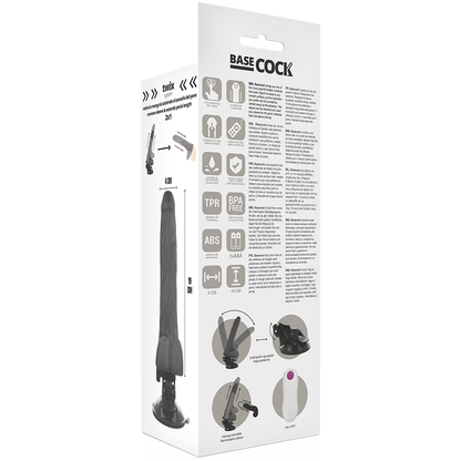 BASECOCK - VIBRATORE TELECOMANDO REALISTICO NATURALE 19 CM -O- 4 CM