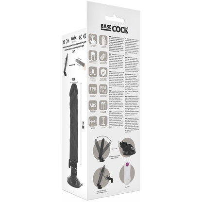 BASECOCK - VIBRATORE REALISTICO TELECOMANDO NATURALE 21 CM -O- 4 CM