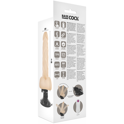 BASECOCK - VIBRATORE ARTICOLABILE TELECOMANDO NATURALE 21 CM -O- 5 CM