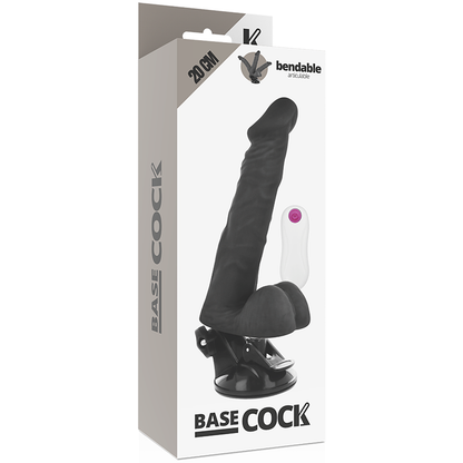 BASECOCK - VIBRATORE ARTICOLABILE TELECOMANDO NATURALE 20 CM -O- 4.5 CM