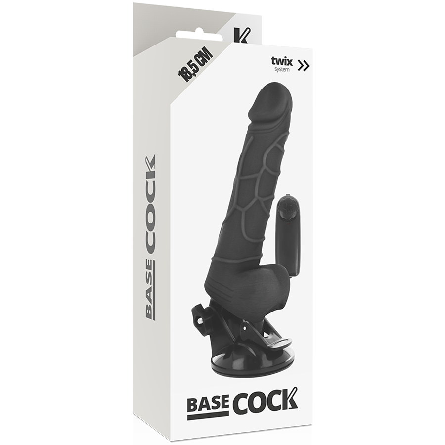 BASECOCK - VIBRATORE TELECOMANDO NATURALE REALISTICO 18.5 CM -O- 4CM