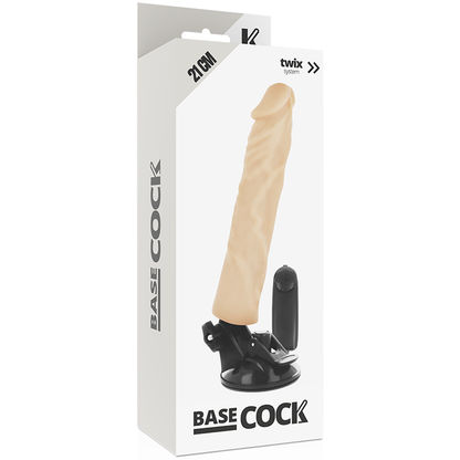 BASECOCK - VIBRATORE REALISTICO TELECOMANDO NATURALE 21 CM -O- 4 CM