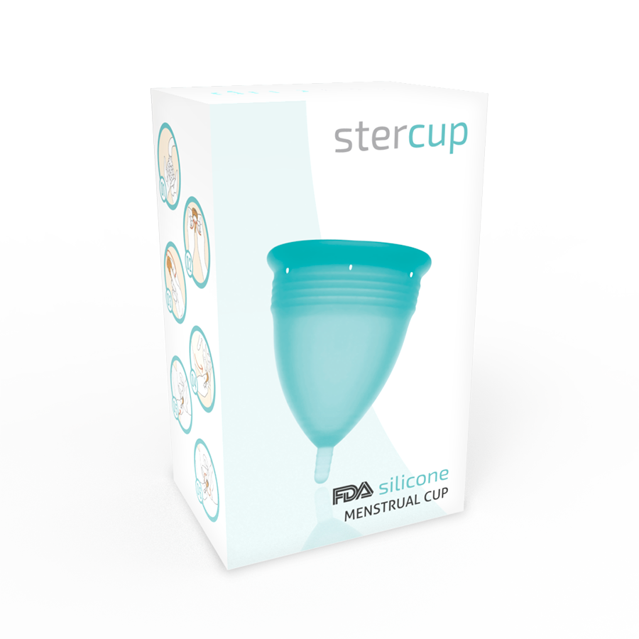 STERCUP - COPPA MESTRUALE IN SILICONE FDA TAGLIA L ACQUAMARINA