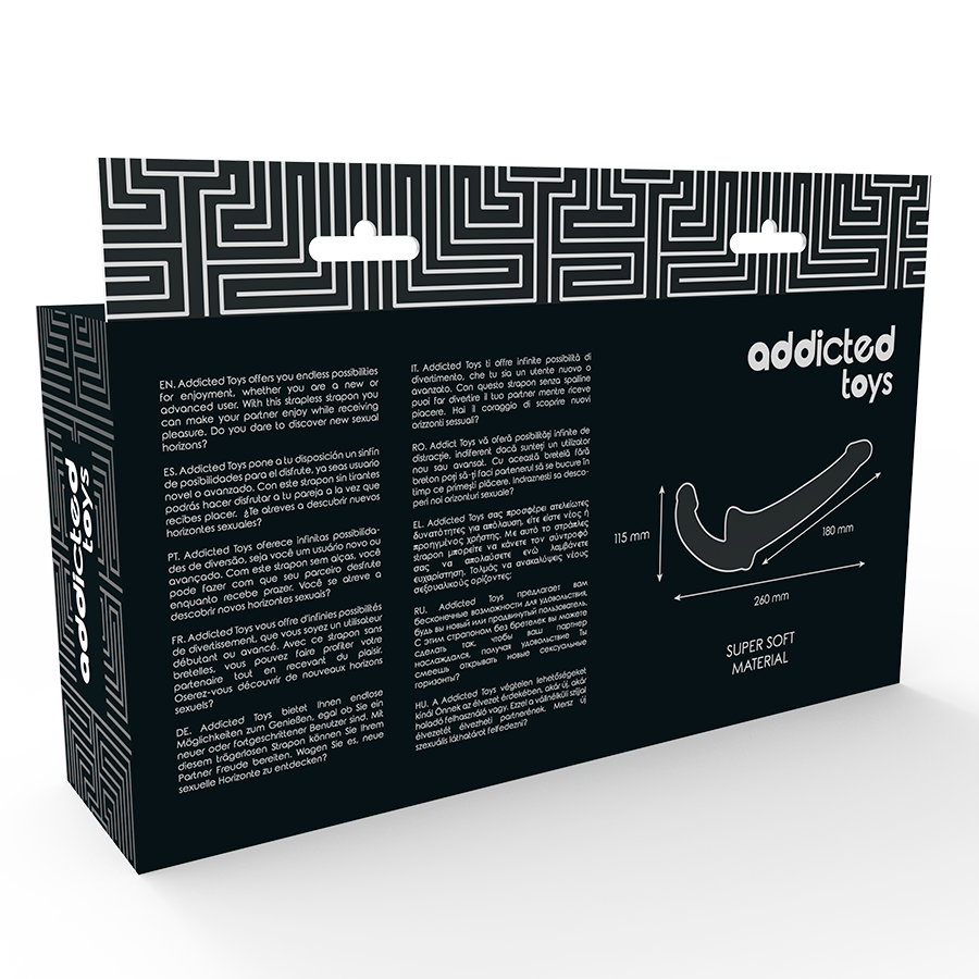 ADDICTED TOYS - DILDO CON RNA S SENZA SOTTOMISSIONE NERO