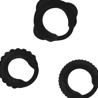 ADDICTED TOYS - SET C-RING NERO