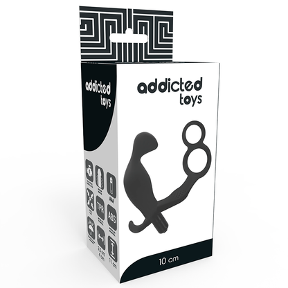 ADDICTED TOYS - PLUG ANALE CON DOPPIO ANELLO PER PENE E TESTICOLI NERI