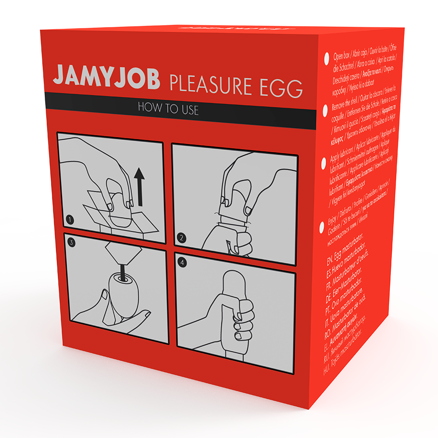 JAMYJOB - EGG MASTURBATORE VERSIONE ROSSA DISCRETT