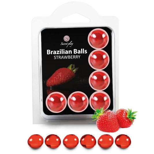 SECRETPLAY - SET 6 PALLINE BRASILIANE FRAGOLA