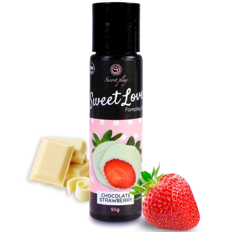 SECRETPLAY - GEL  DOLCE AMORE FRAGOLA E CIOCCOLATO BIANCO 60 ML