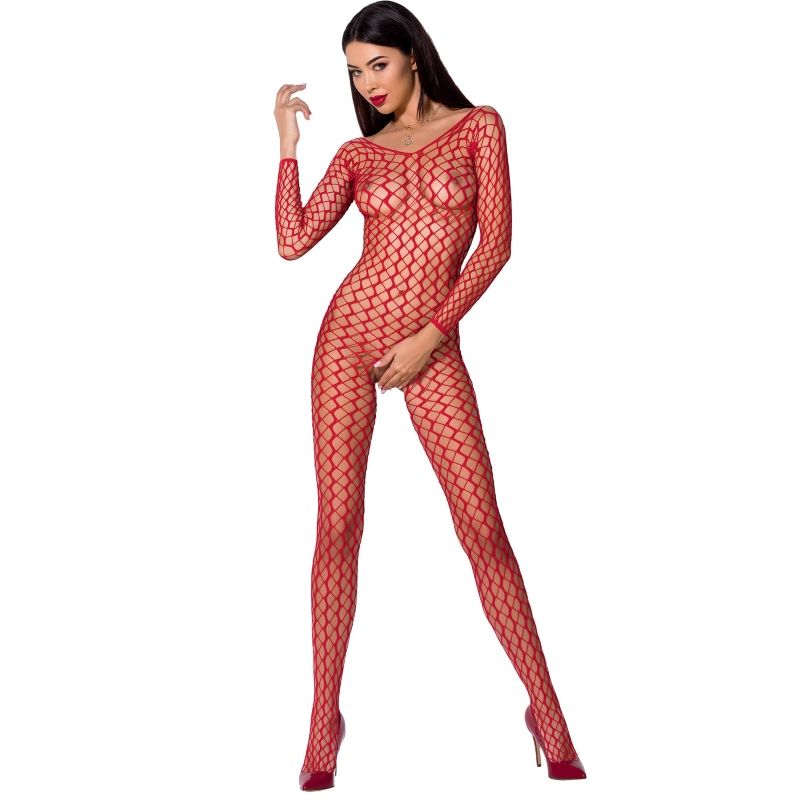 PASSION - DONNA BS068 BODYSTOCKING NERO TAGLIA UNICA