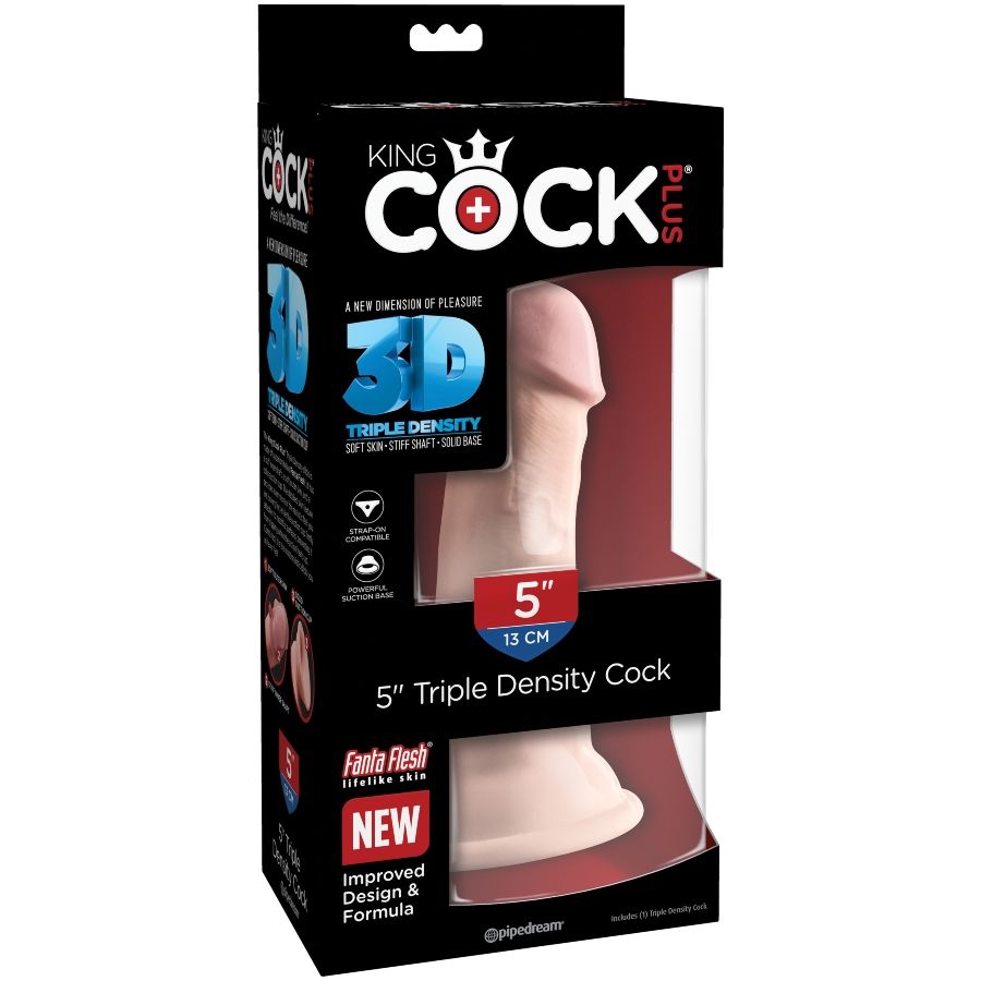 KING COCK - DILDO TRIPLA DENSIT 13 CM