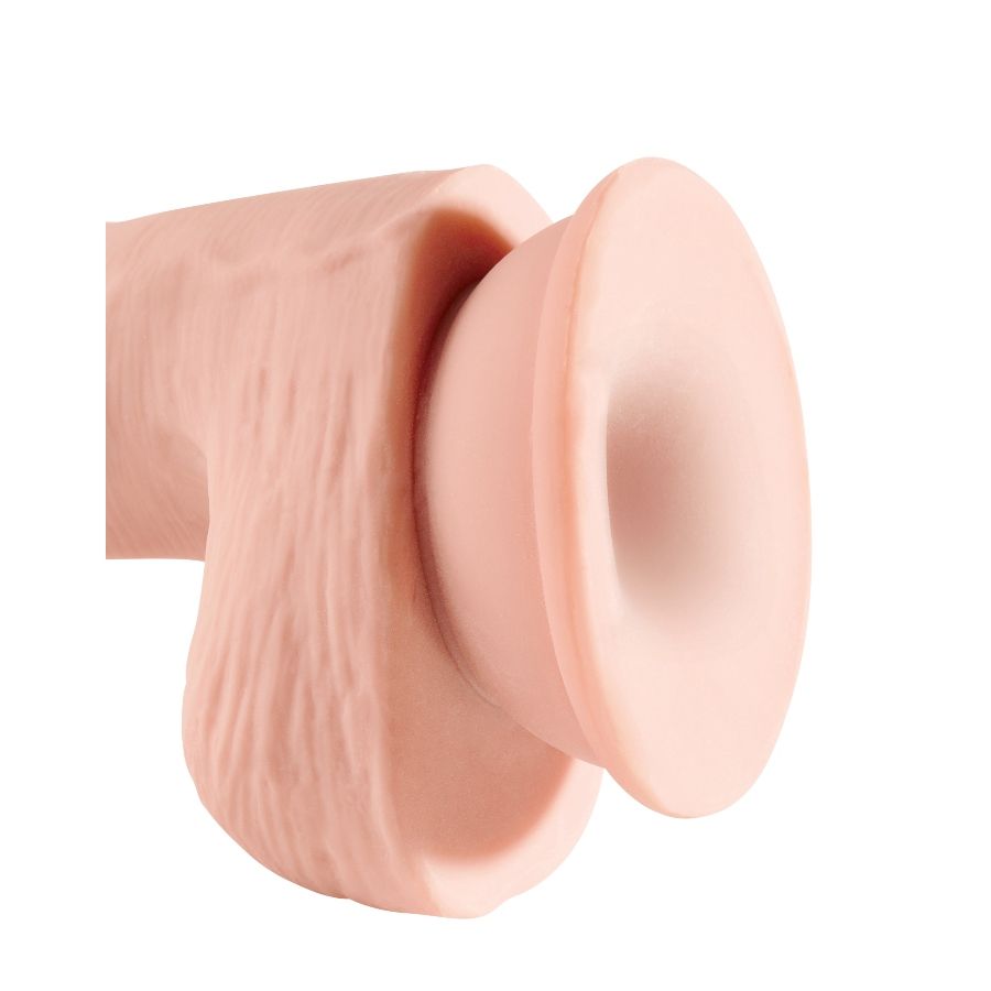 KING COCK - DILDO TRIPLA DENSIT 13 CM CON TESTICOLI