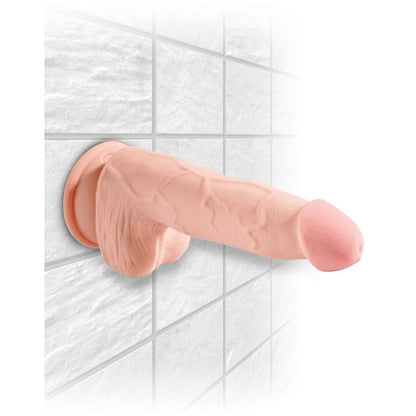 KING COCK - DILDO TRIPLA DENSIT 13 CM CON TESTICOLI