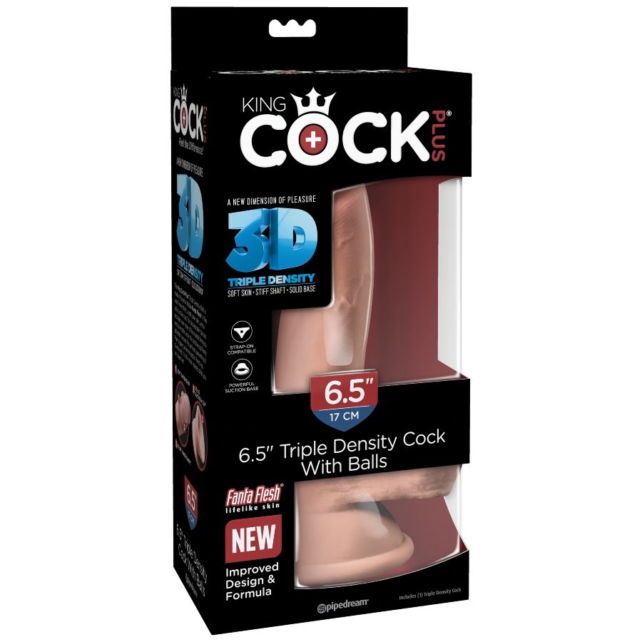 KING COCK - DILDO TRIPLA DENSIT 14 CM