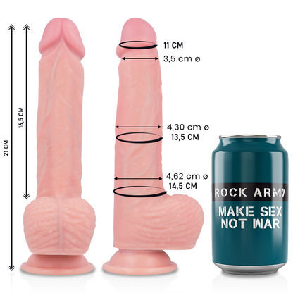 ROCKARMY - DILDO IN SILICONE LIQUIDO PREMIUM SPITFIRE 21 CM -O- 4.62 CM