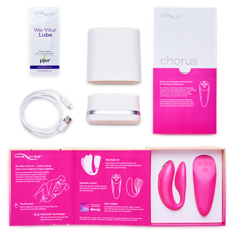 WE-VIBE - VIBRATORE CHORUS PER COPPIA CON SQUEEZE CONTROL ROSA