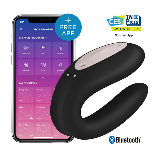 SATISFYER - DOUBLE JOY CON APP NERO