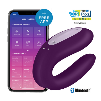 SATISFYER - DOUBLE JOY CON APP NERO