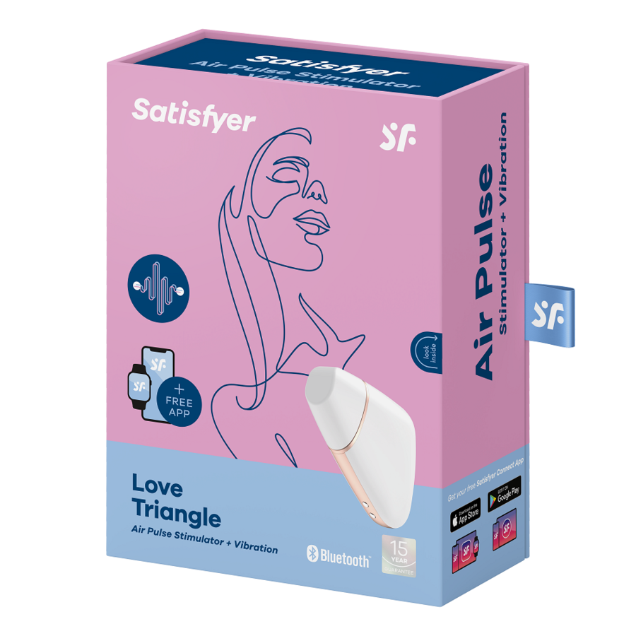 SATISFYER - STIMOLATORE E VIBRATORE TRIANGOLO LOVE NERO