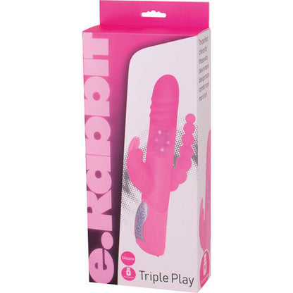 SEVEN CREATIONS - E RABBIT TRIPLE PLAY VIBRATORE TRIPLA STIMOLAZIONE ROSA