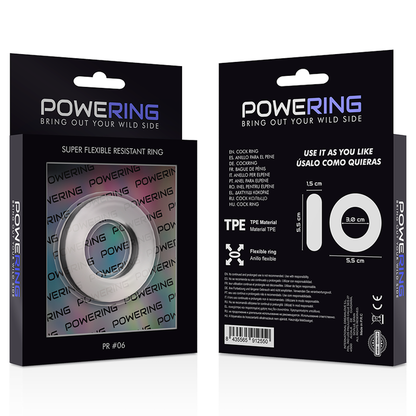 POWERING - ANELLO PER PENE SUPER FLESSIBILE E RESISTENTE 5,5 CM PR06 TRASPARENTE