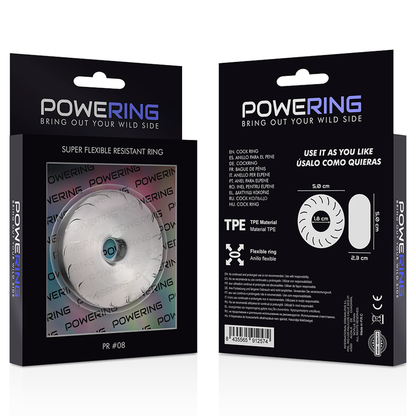 POWERING - ANELLO PER PENE SUPER FLESSIBILE E RESISTENTE 5CM PR08 TRASPARENTE